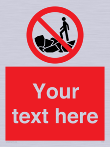 Custom No climbing on rocks