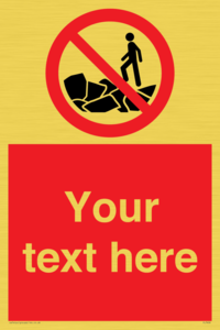 Custom No climbing on rocks