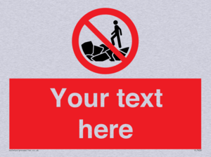 Custom No climbing on rocks