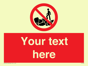 Custom No climbing on rocks