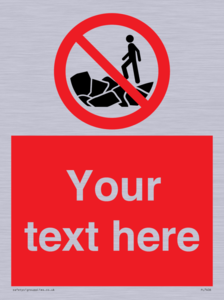 Custom No climbing on rocks