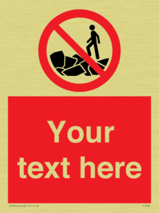 Custom No climbing on rocks