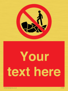 Custom No climbing on rocks