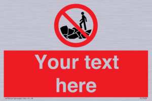 Custom No climbing on rocks