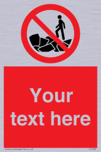 Custom No climbing on rocks