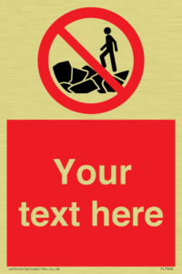 Custom No climbing on rocks