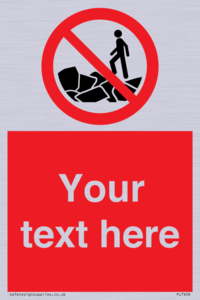 Custom No climbing on rocks