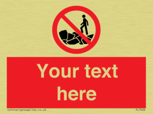 Custom No climbing on rocks