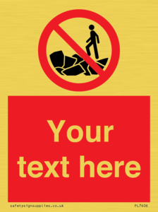 Custom No climbing on rocks