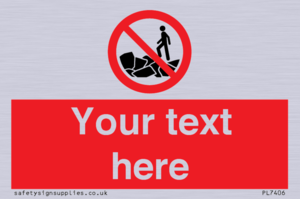 Custom No climbing on rocks