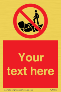 Custom No climbing on rocks