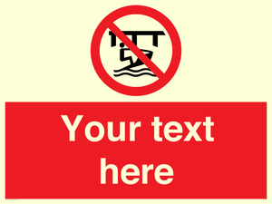 Custom Do not use watercraft in the vicinity of piers