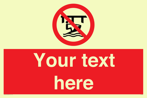 Custom Do not use watercraft in the vicinity of piers