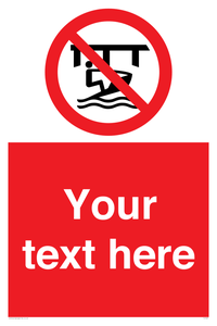 Custom Do not use watercraft in the vicinity of piers