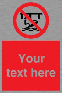 Custom Do not use watercraft in the vicinity of piers