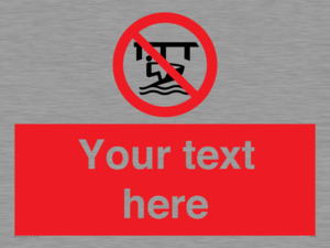 Custom Do not use watercraft in the vicinity of piers