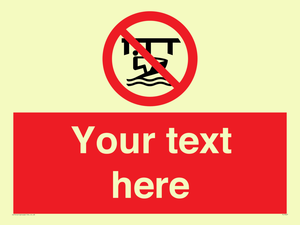 Custom Do not use watercraft in the vicinity of piers