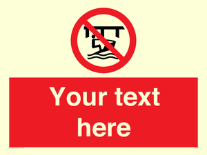 Custom Do not use watercraft in the vicinity of piers