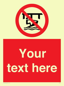 Custom Do not use watercraft in the vicinity of piers