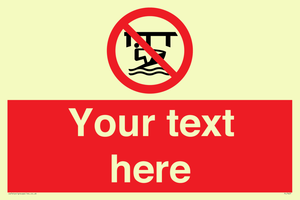 Custom Do not use watercraft in the vicinity of piers