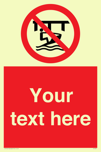 Custom Do not use watercraft in the vicinity of piers