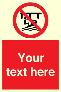 Custom Do not use watercraft in the vicinity of piers