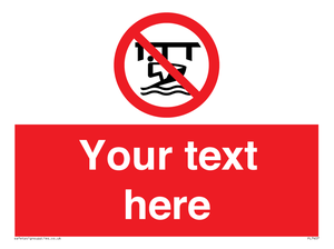 Custom Do not use watercraft in the vicinity of piers