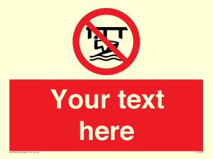 Custom Do not use watercraft in the vicinity of piers