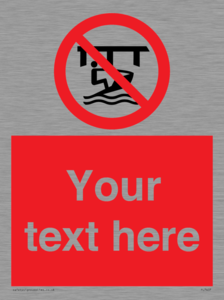 Custom Do not use watercraft in the vicinity of piers