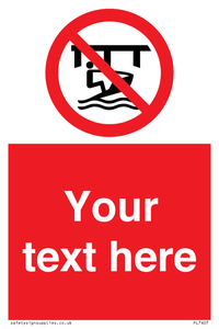 Custom Do not use watercraft in the vicinity of piers