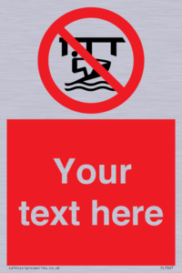 Custom Do not use watercraft in the vicinity of piers