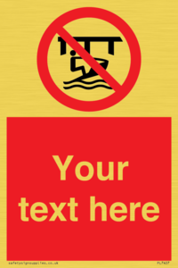 Custom Do not use watercraft in the vicinity of piers