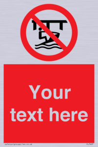 Custom Do not use watercraft in the vicinity of piers