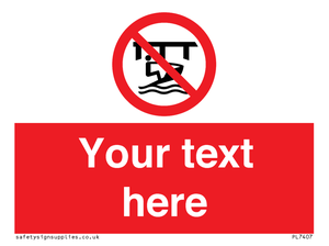 Custom Do not use watercraft in the vicinity of piers