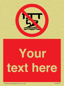 Custom Do not use watercraft in the vicinity of piers