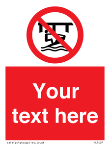 Custom Do not use watercraft in the vicinity of piers