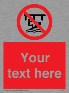 Custom Do not use watercraft in the vicinity of piers