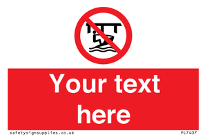 Custom Do not use watercraft in the vicinity of piers