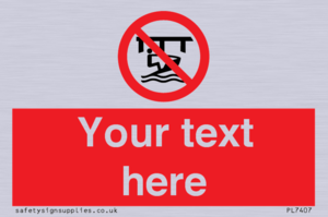 Custom Do not use watercraft in the vicinity of piers