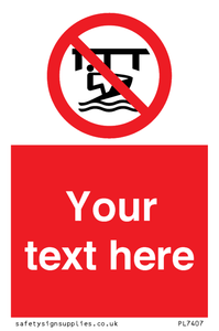 Custom Do not use watercraft in the vicinity of piers