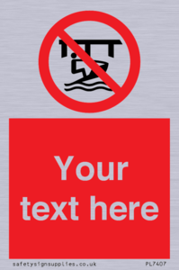 Custom Do not use watercraft in the vicinity of piers