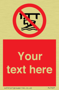 Custom Do not use watercraft in the vicinity of piers