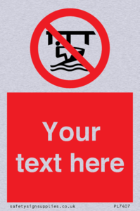 Custom Do not use watercraft in the vicinity of piers