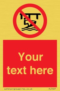 Custom Do not use watercraft in the vicinity of piers