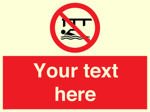 Custom Do not swim in the vicinity of piers