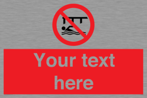 Custom Do not swim in the vicinity of piers