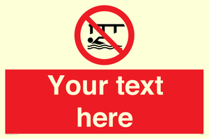 Custom Do not swim in the vicinity of piers