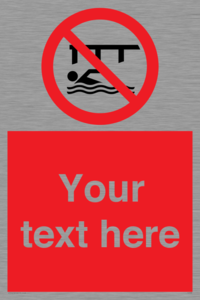 Custom Do not swim in the vicinity of piers
