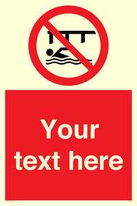 Custom Do not swim in the vicinity of piers