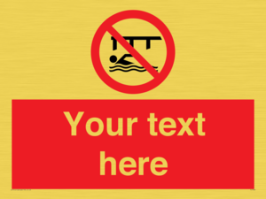 Custom Do not swim in the vicinity of piers